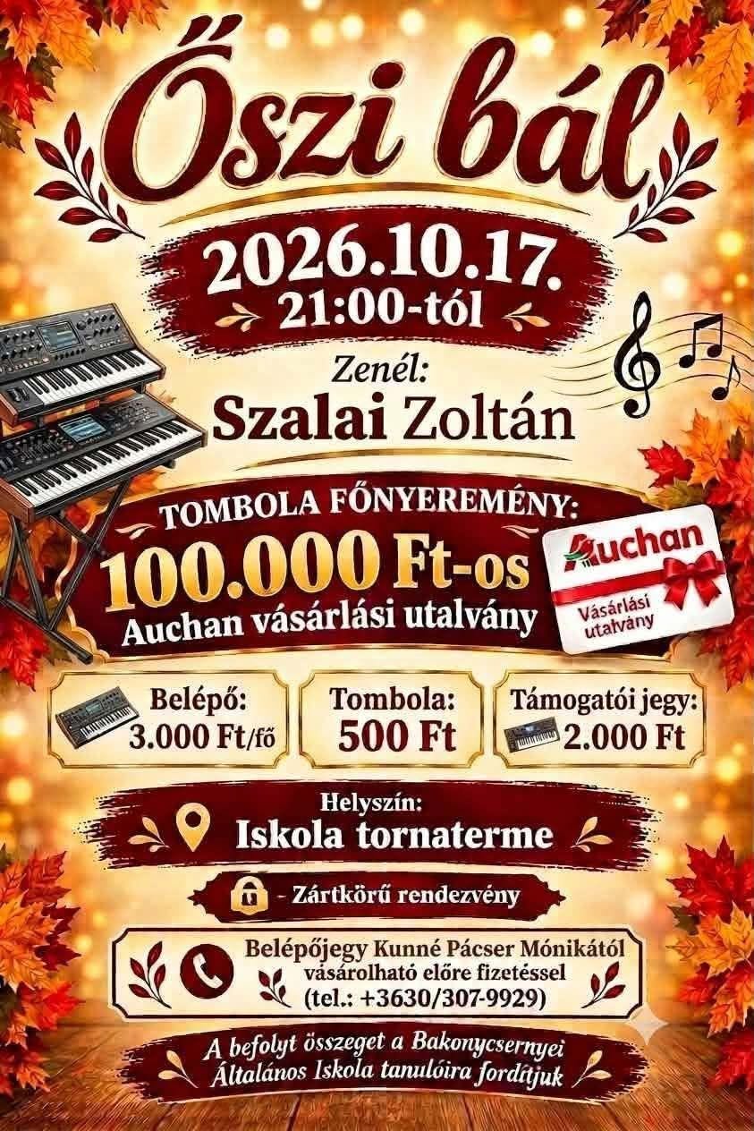 Bakonycsernyei iskolásokért bál!